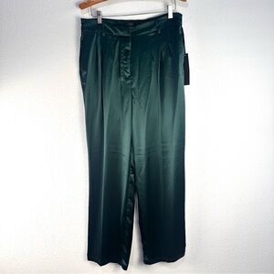 House of Harlow 1960 Emerald Green Satin Pants‎ Sz 12